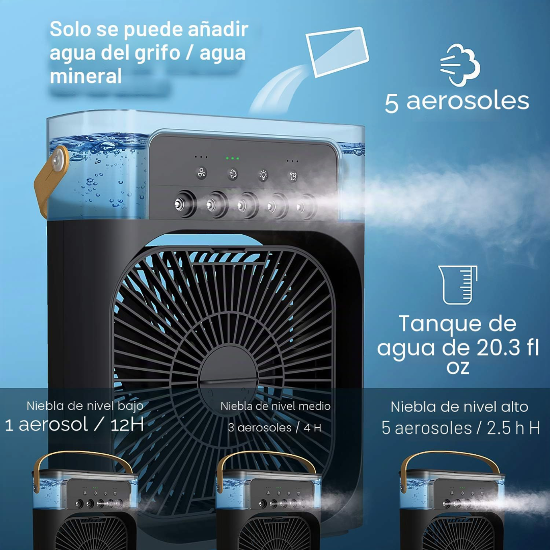 Ventilador de mesa con humificador