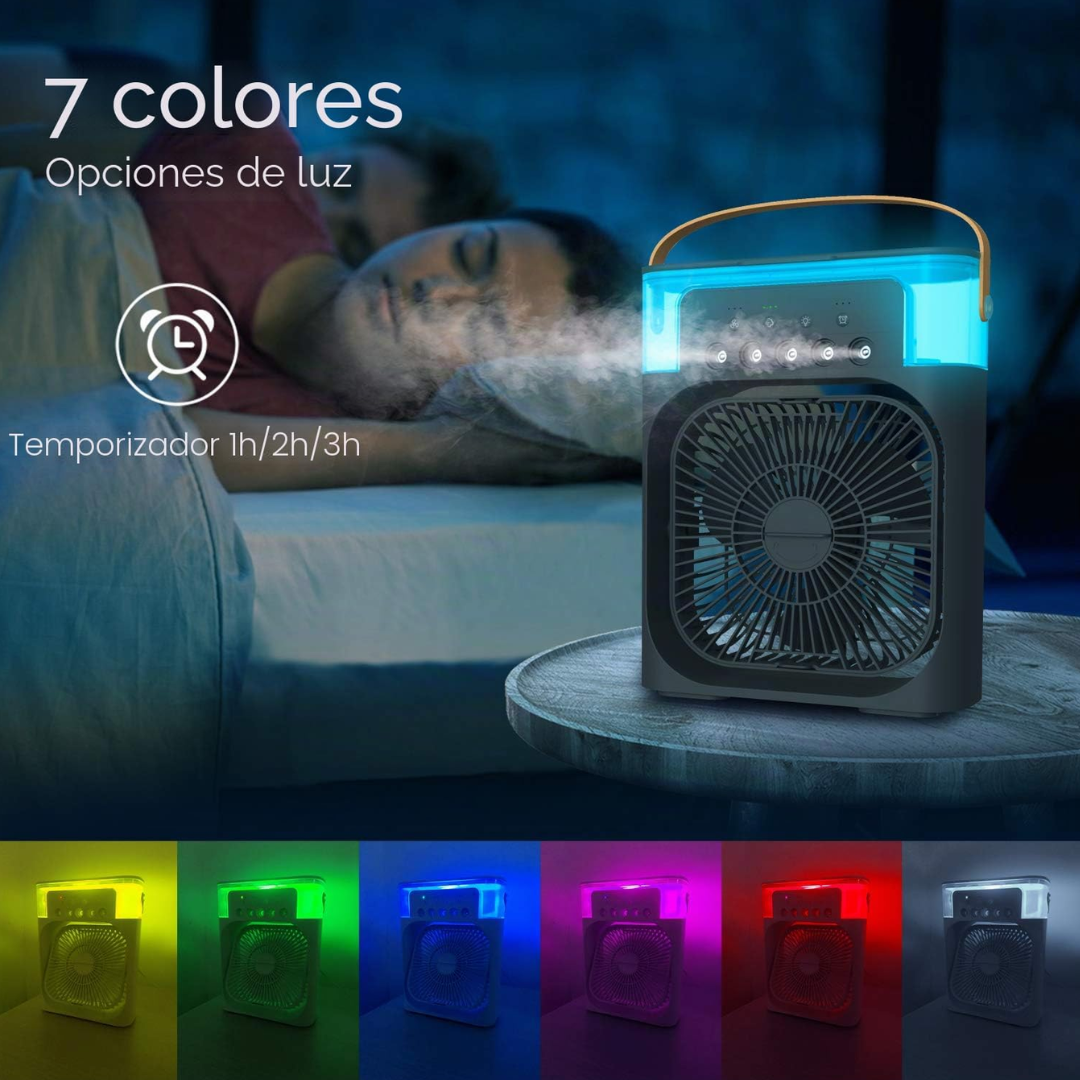 Ventilador de mesa con humificador